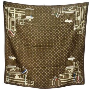 Louis Vuitton Silk Travel Trunks Scarf